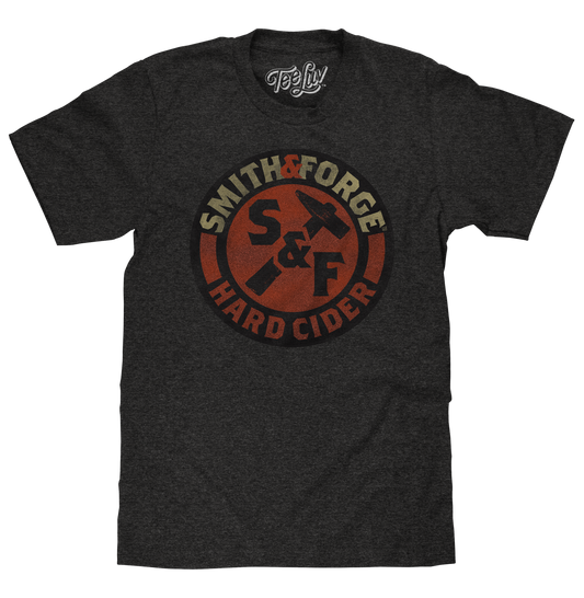 Smith & Forge Hard Cider Logo Mens T Shirt Gray
