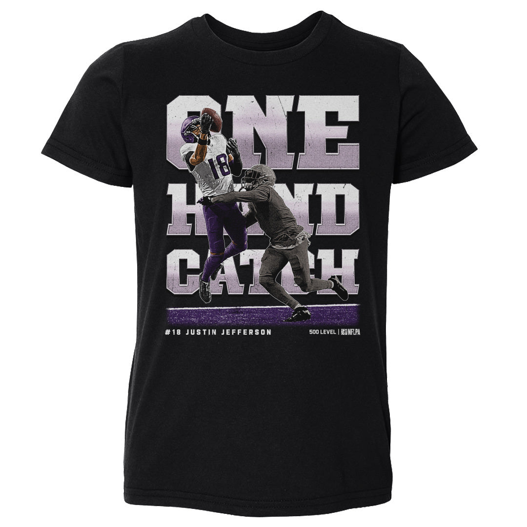 Justin Jefferson Minnesota One Hand Catch WHT