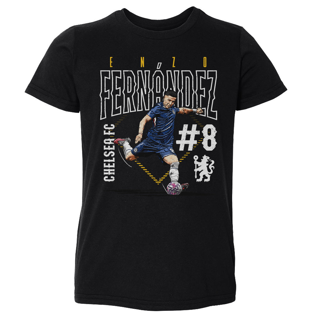 Enzo Fernandez Chelsea FC Outline Number WHT