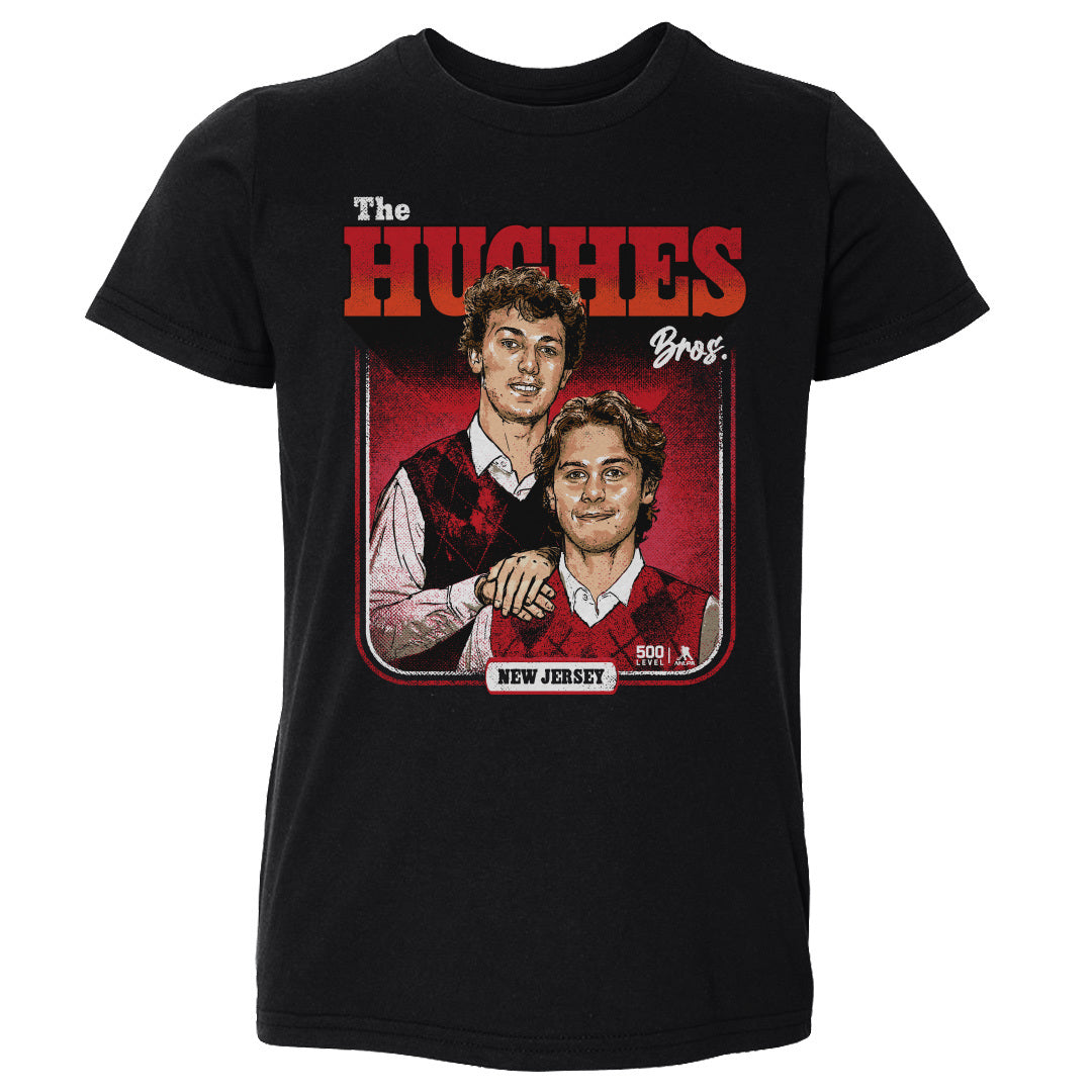 Luke Hughes & Jack Hughes New Jersey Step Brothers WHT