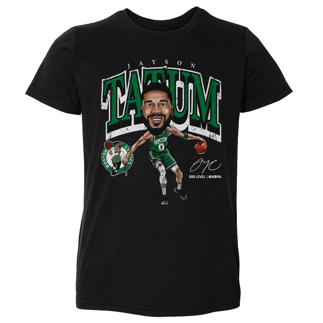 Jayson Tatum Boston Celtics Cartoon WHT