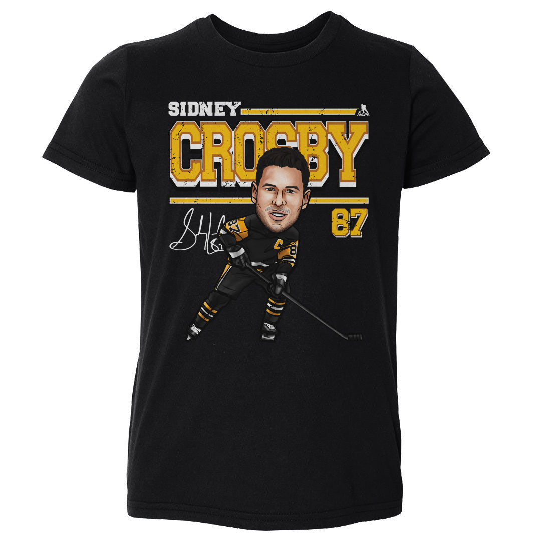 Sidney Crosby Pittsburgh Cartoon WHT