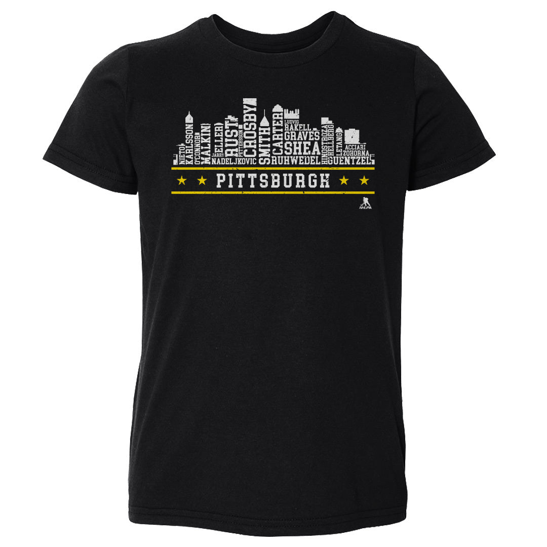 Pittsburgh Hockey Roster Skyline 23 WHT