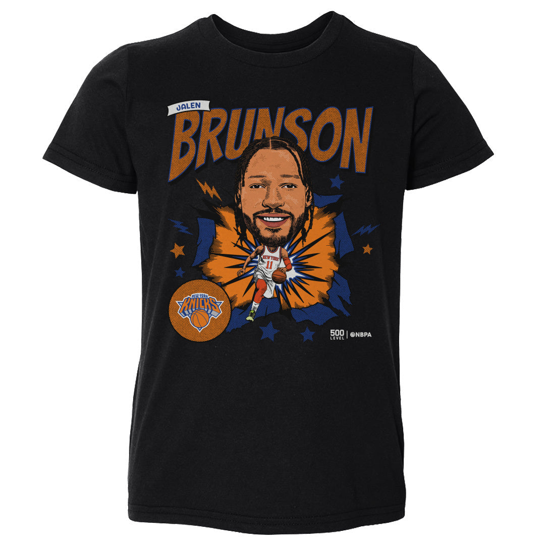 Jalen Brunson New York Knicks Caricature Retro WHT