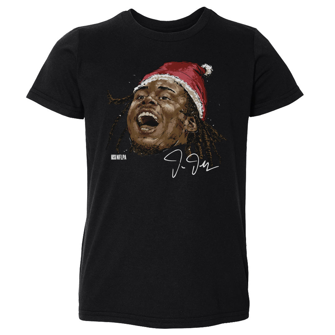 Justin Jefferson Minnesota Portrait Santa Hat WHT