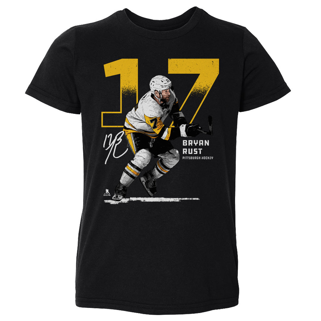 Bryan Rust Pittsburgh Outline WHT