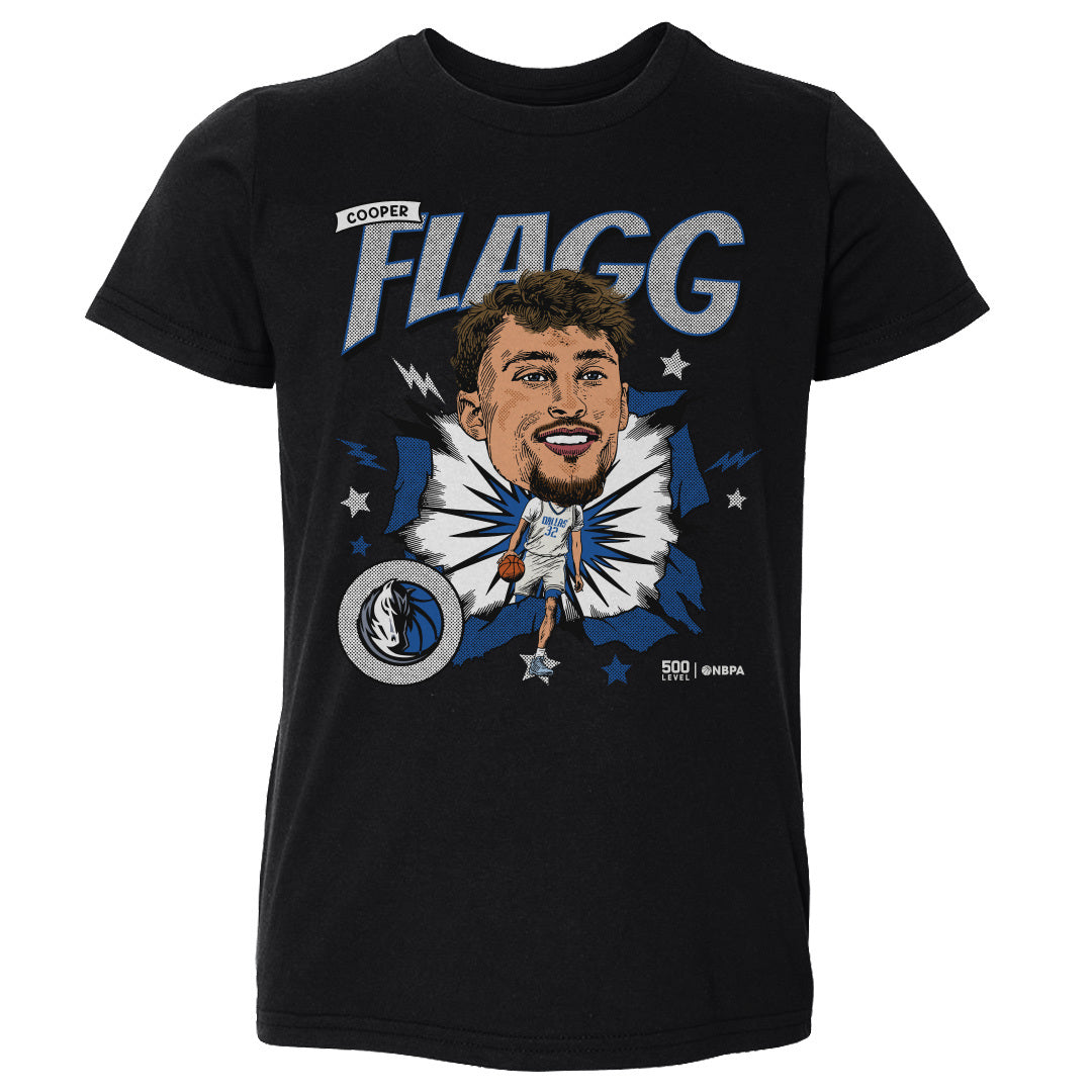 Cooper Flagg Dallas Mavericks Caricature WHT