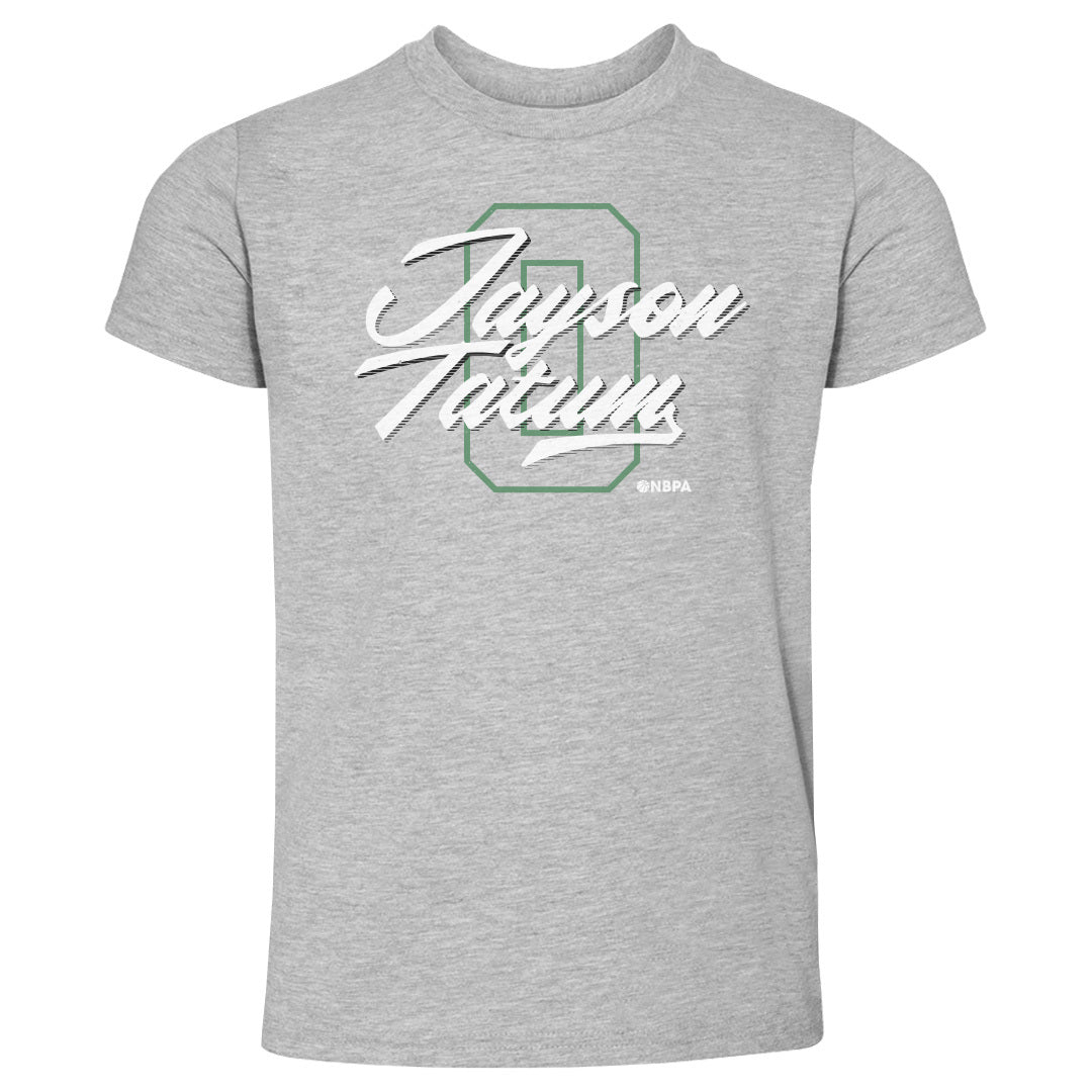 Jayson Tatum Boston Number Script WHT