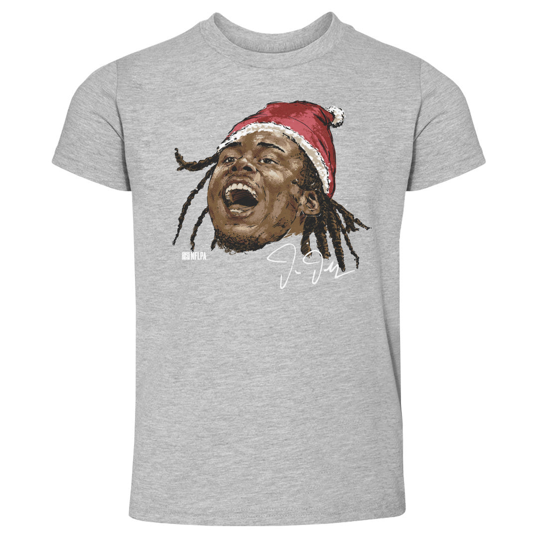 Justin Jefferson Minnesota Portrait Santa Hat WHT