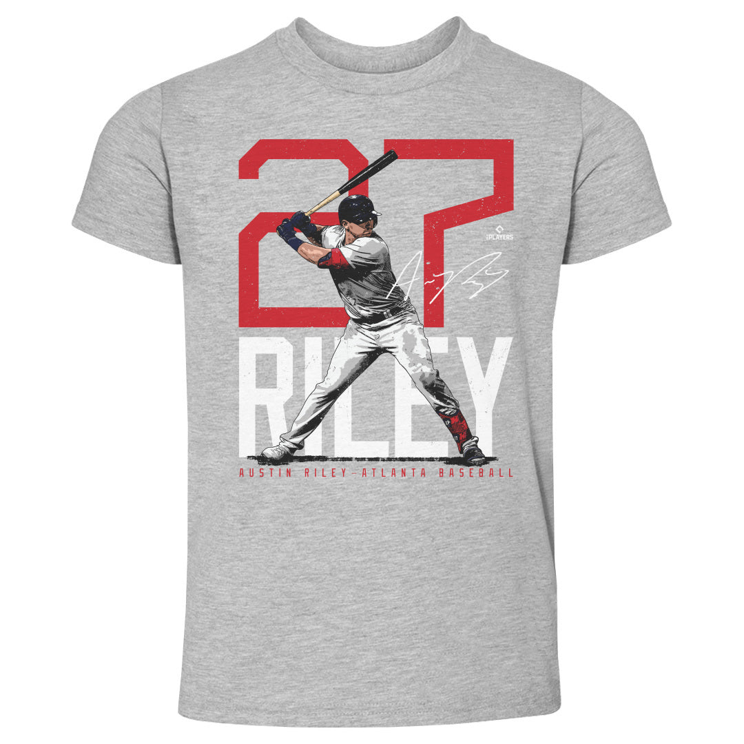 Austin Riley Atlanta Bold Number WHT