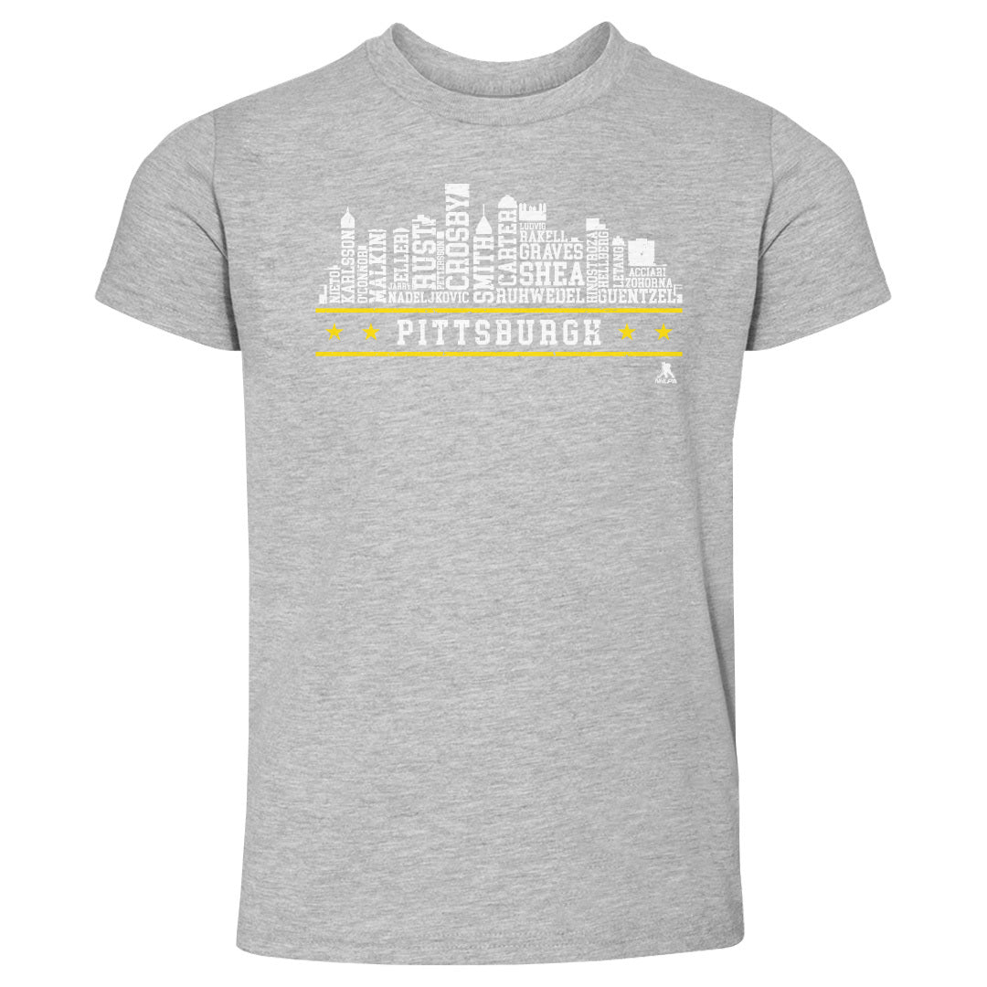 Pittsburgh Hockey Roster Skyline 23 WHT