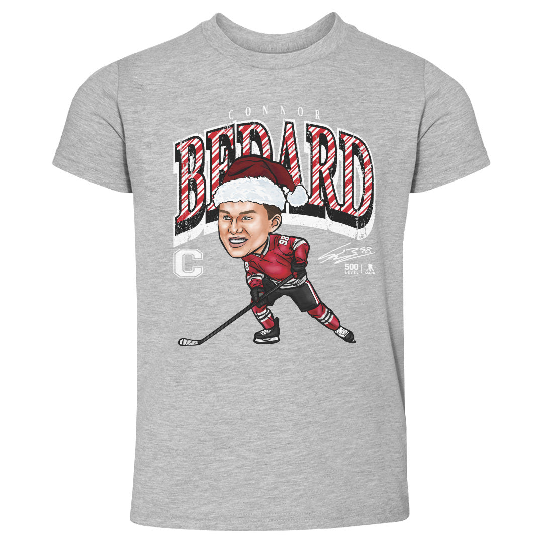 Connor Bedard Chicago Cartoon Santa Hat WHT