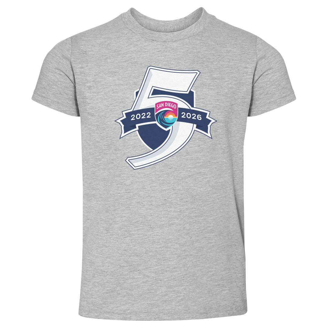 San Diego Wave FC 5 Seasons Logo WHT