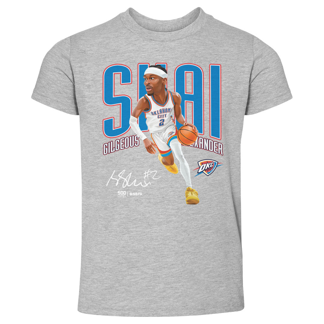 Shai Gilgeous-Alexander Oklahoma City Thunder Caricature WHT