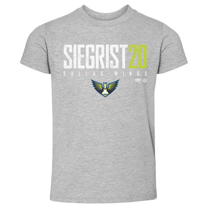 Maddy Siegrist Dallas Wings Elite WHT Kids Toddler T Shirt 500 Level Officially Licensed Fan Gear