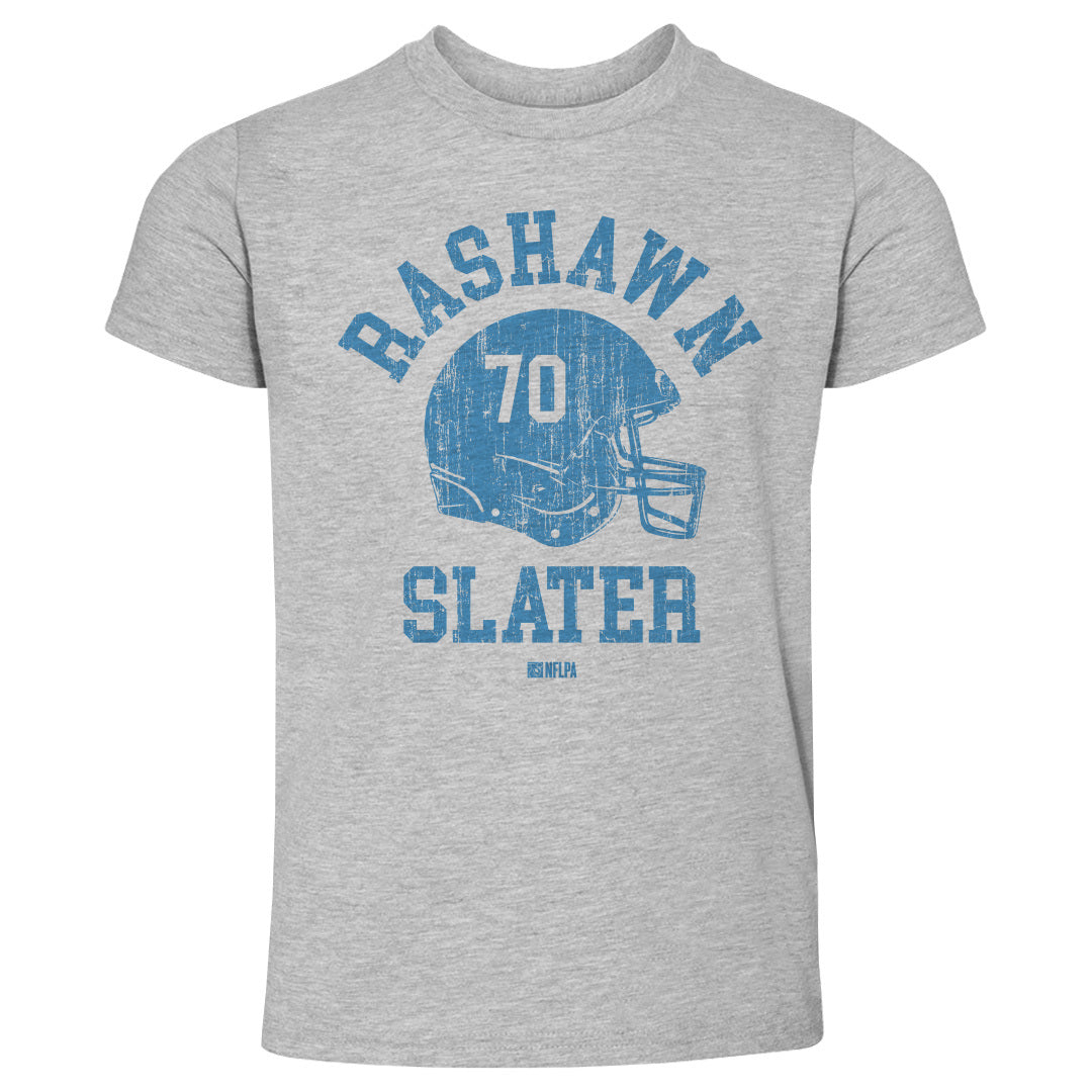 Rashawn Slater Los Angeles C Helmet Font