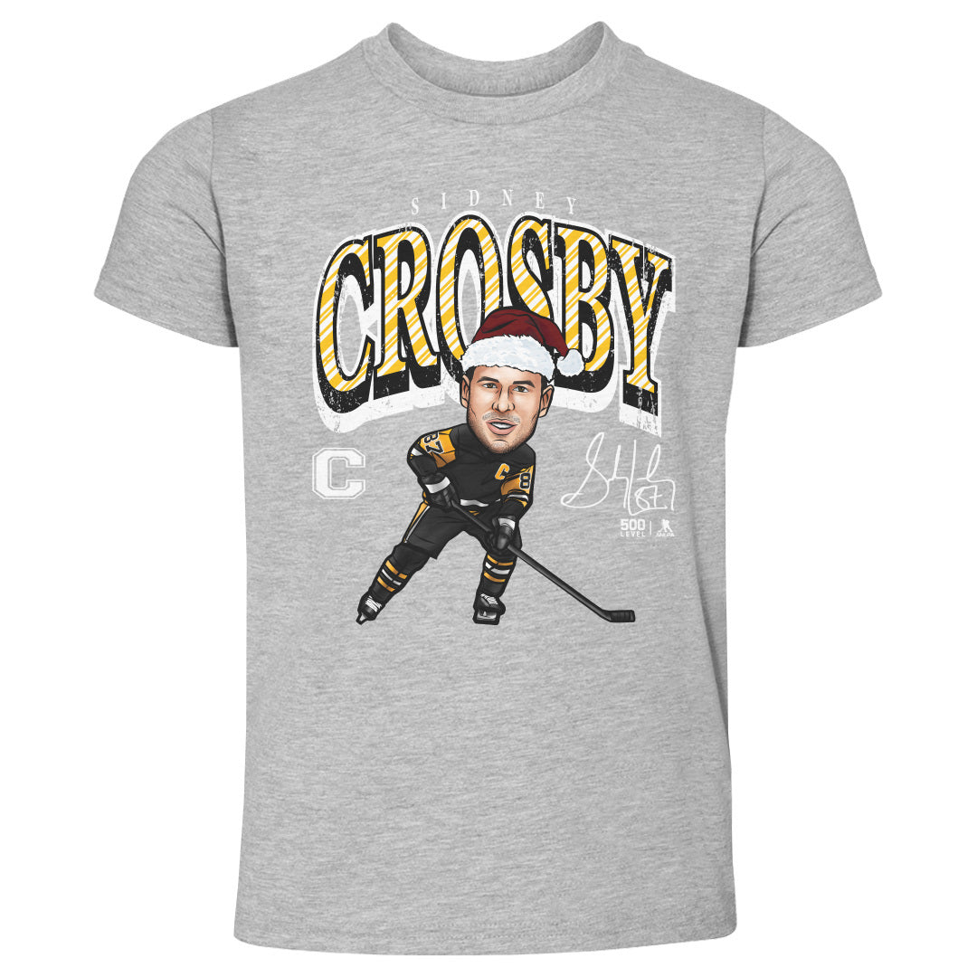 Sidney Crosby Pittsburgh Cartoon Santa Hat WHT