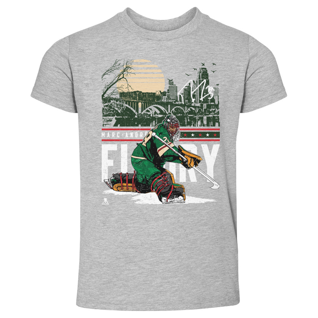Marc-Andre Fleury Minnesota City Skyline WHT