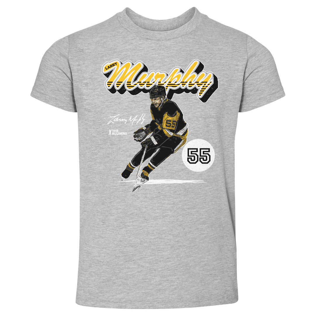 Larry Murphy Pittsburgh Retro Script WHT