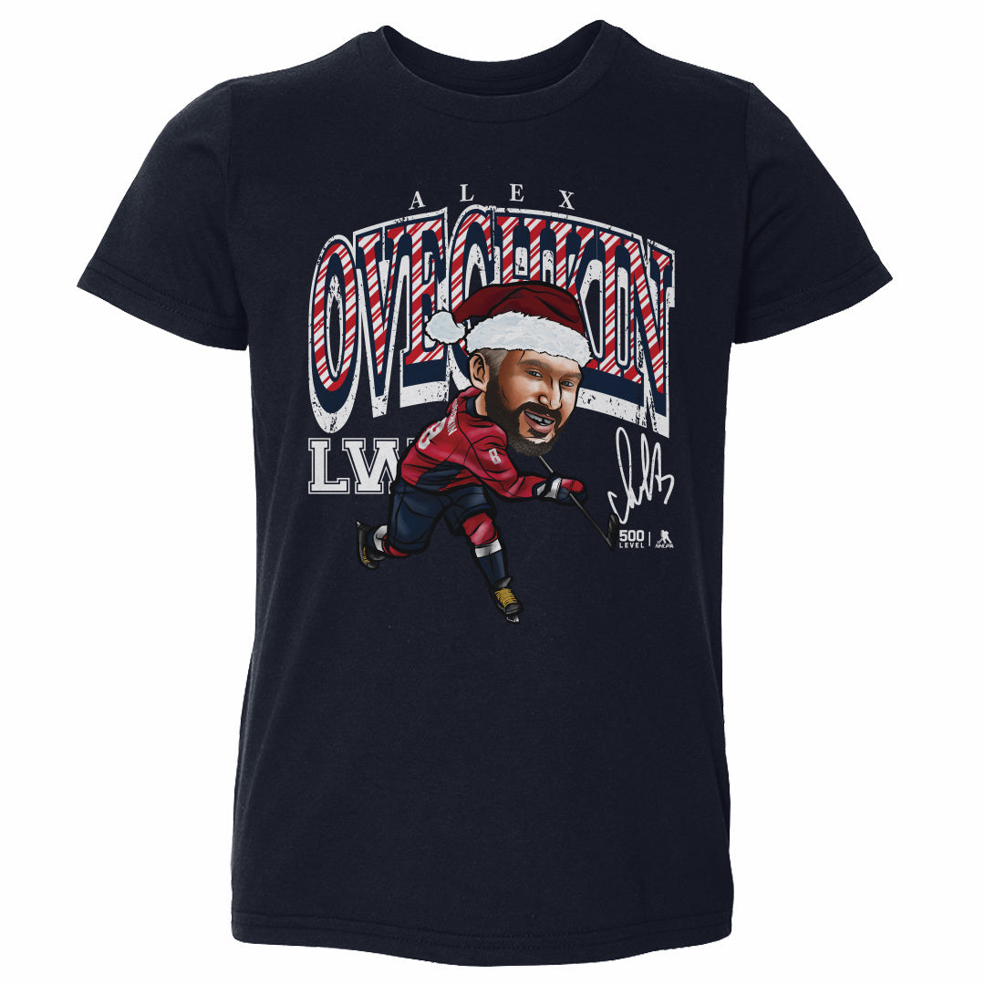 Alex Ovechkin Washington Cartoon Santa Hat WHT