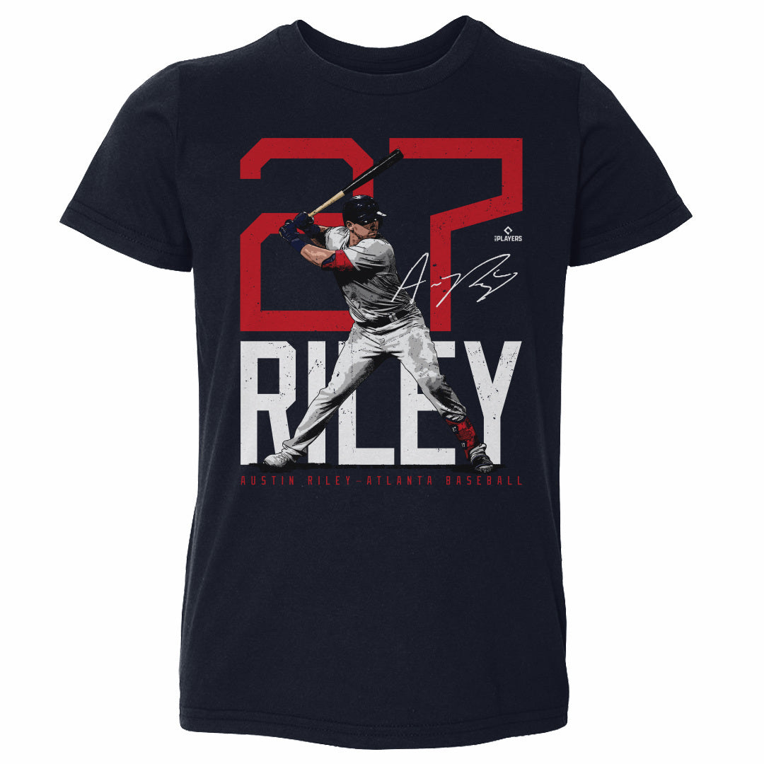 Austin Riley Atlanta Bold Number WHT