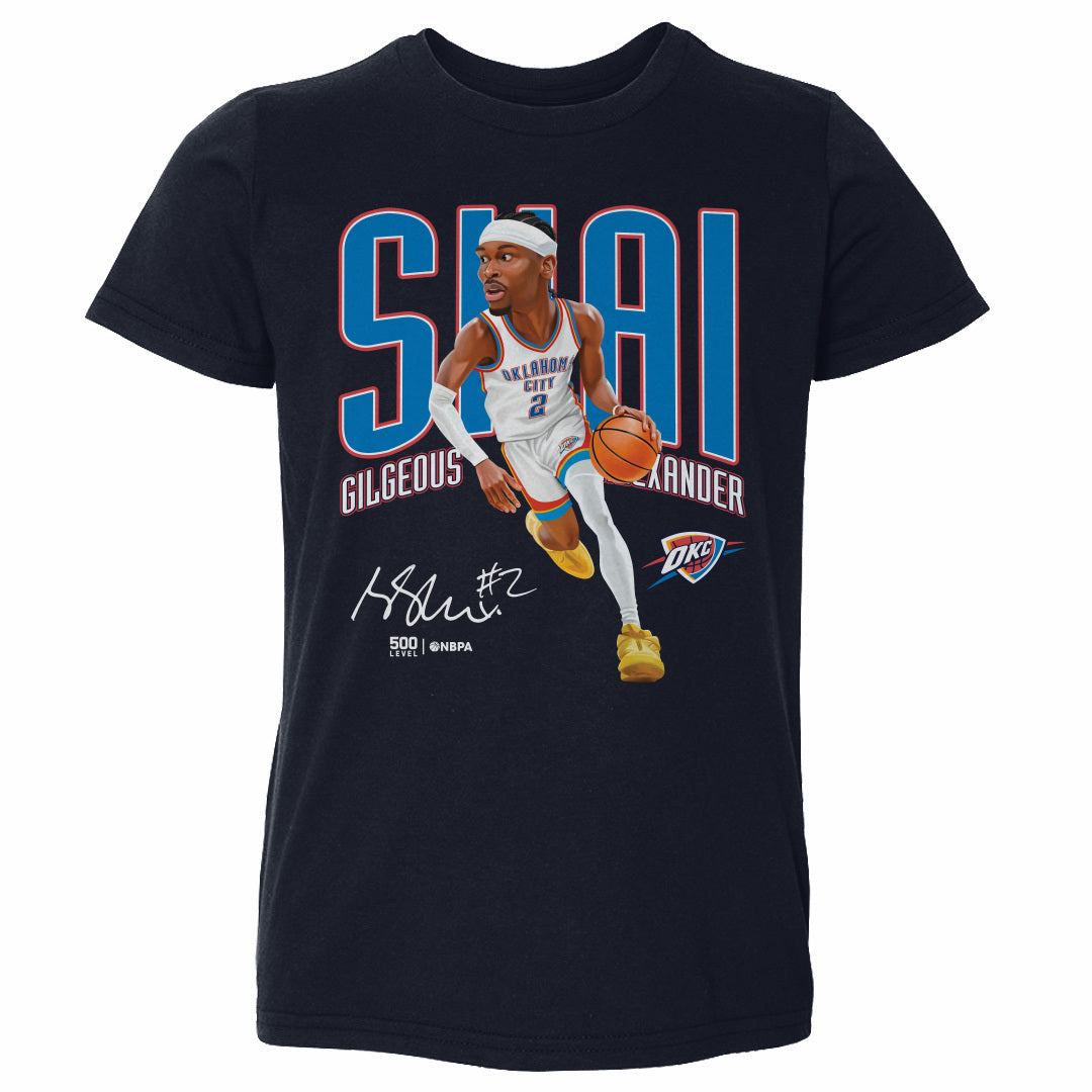 Shai Gilgeous-Alexander Oklahoma City Thunder Caricature WHT