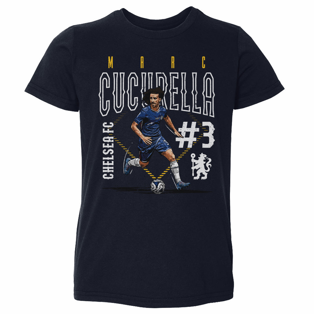 Marc Cucurella Chelsea FC Outline Number WHT