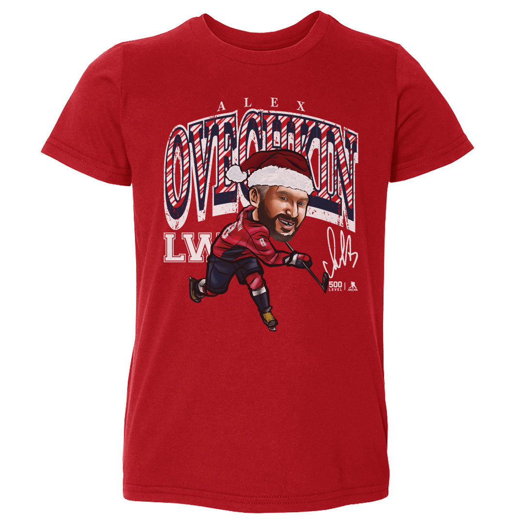Alex Ovechkin Washington Cartoon Santa Hat WHT