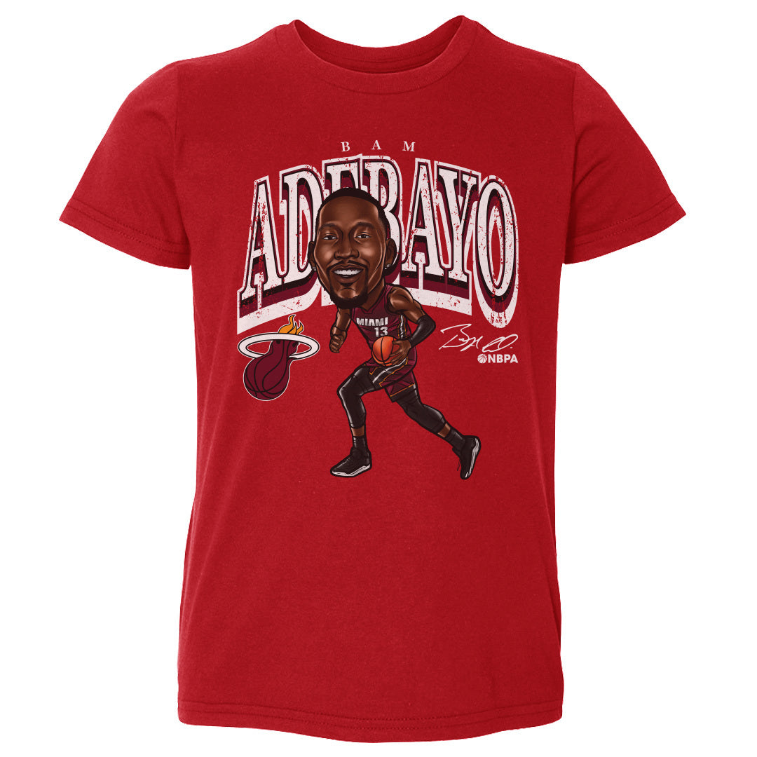 Bam Adebayo Miami Heat Cartoon WHT