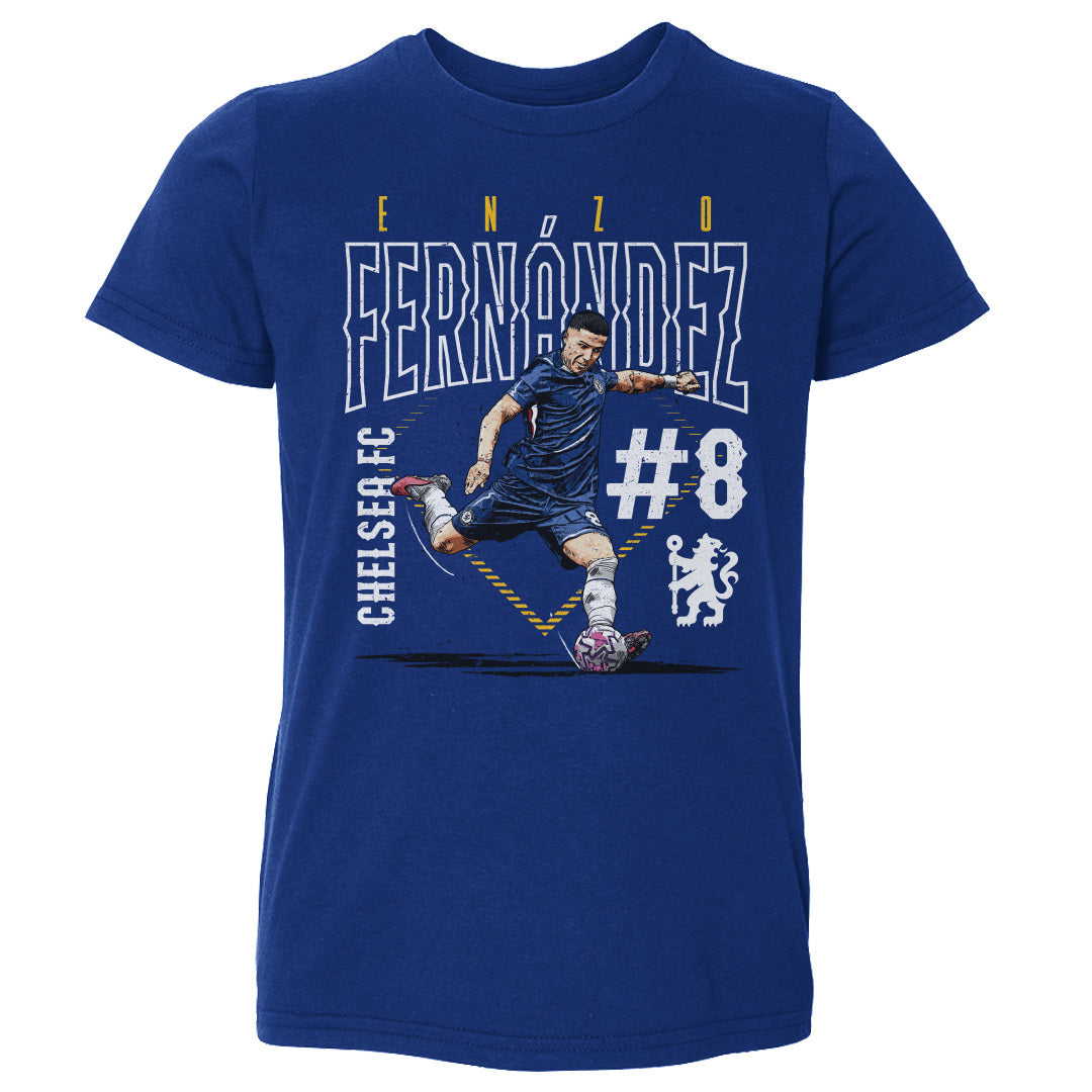 Enzo Fernandez Chelsea FC Outline Number WHT