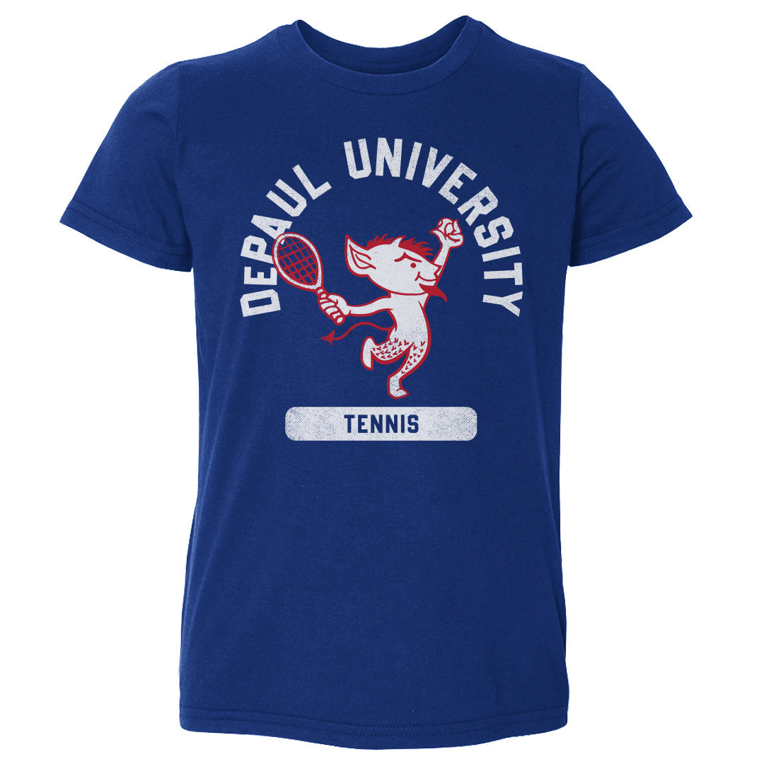 DePaul Blue Demons Mascot Tennis WHT