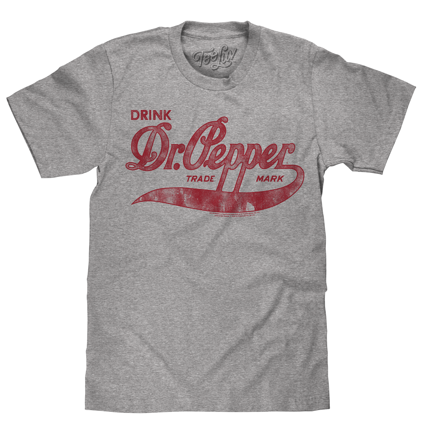 Dr Pepper Signature Mens T Shirt Gray