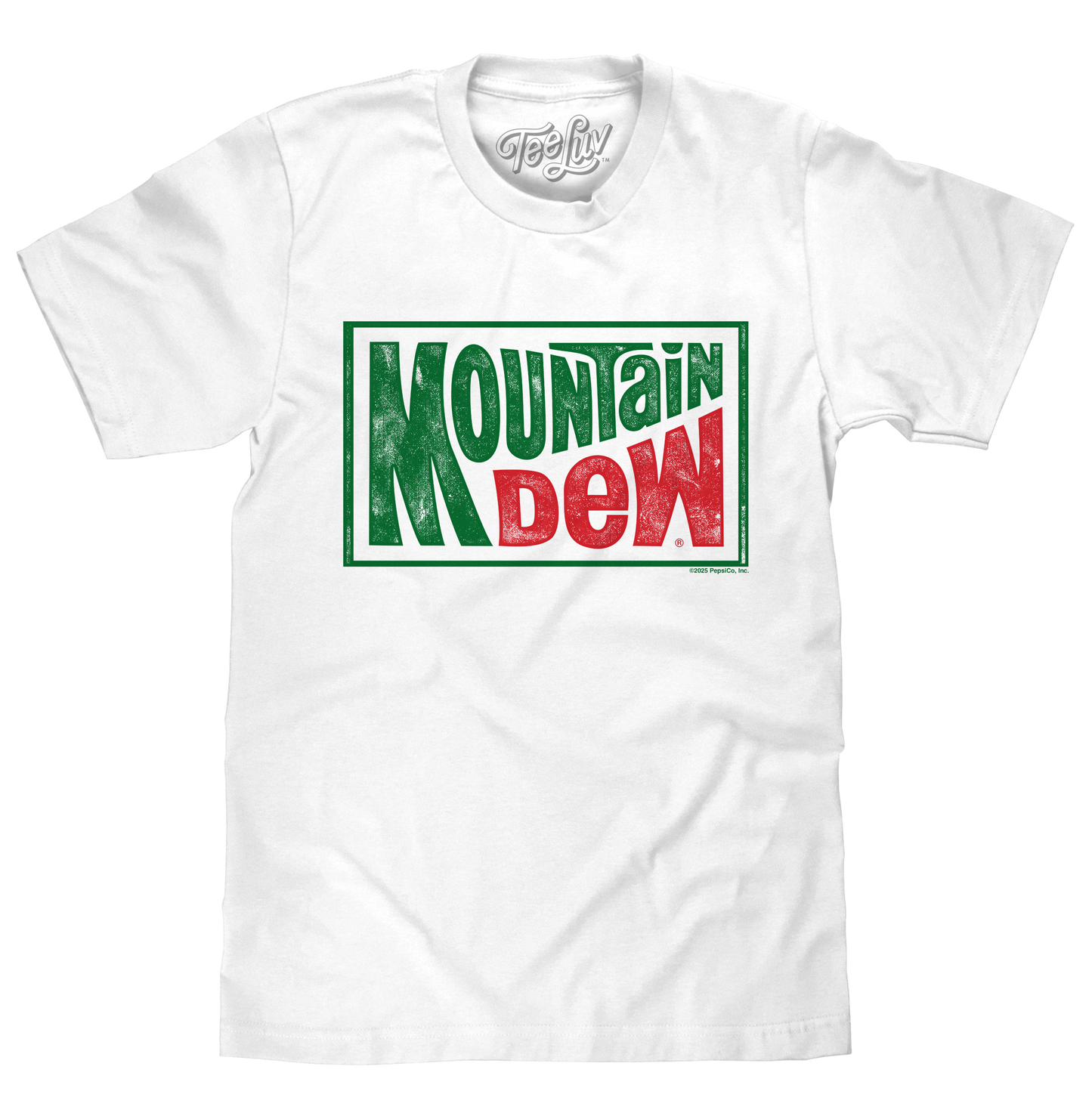 Mountain Dew Retro Logo Mens T Shirt White