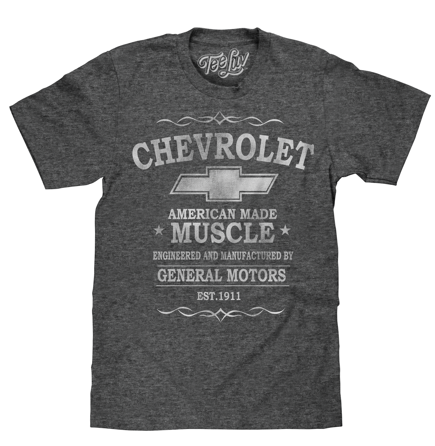 Chevrolet American Made Muscle Mens T Shirt Gray