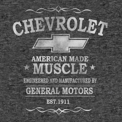 Chevrolet American Made Muscle Mens T Shirt Gray