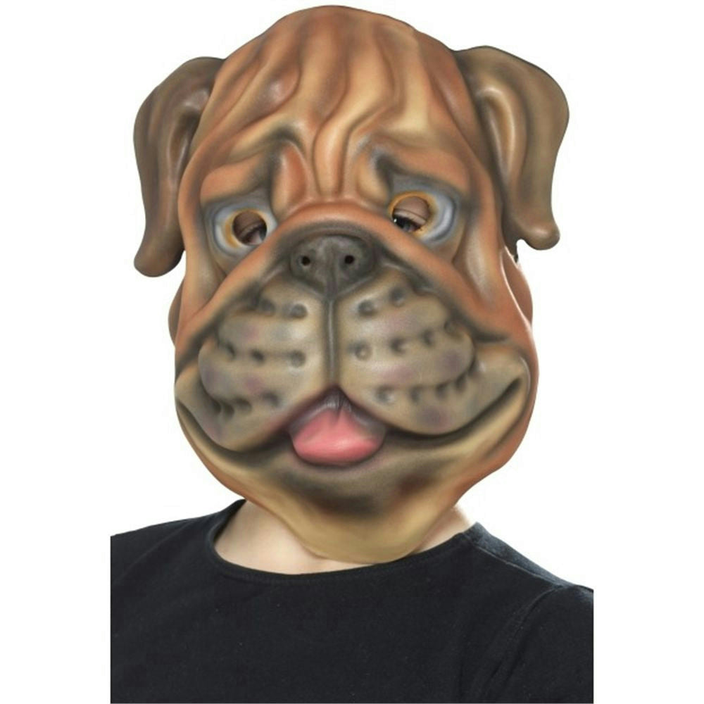Smiffy's Dog Bulldog EVA Foam Costume Animal Mask One Size Fits Most