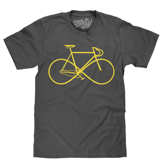 Infinity Sign Bicycle Mens T Shirt Gray