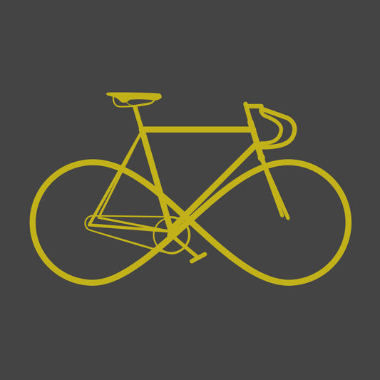 Infinity Sign Bicycle Mens T Shirt Gray