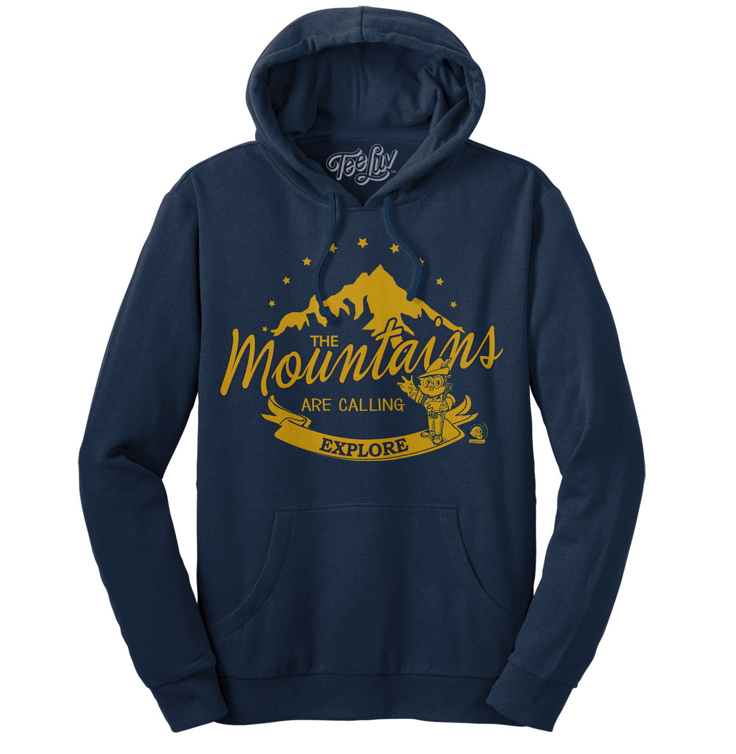 Woodsy Owl Explore Pullover Hooded Sweatshirt Hoodie Navy