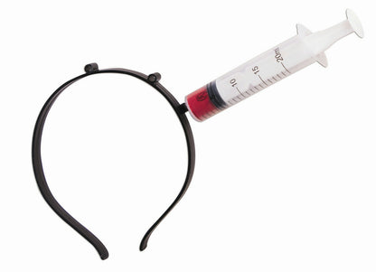 Syringe In Head Bloody Zombie Halloween Headband