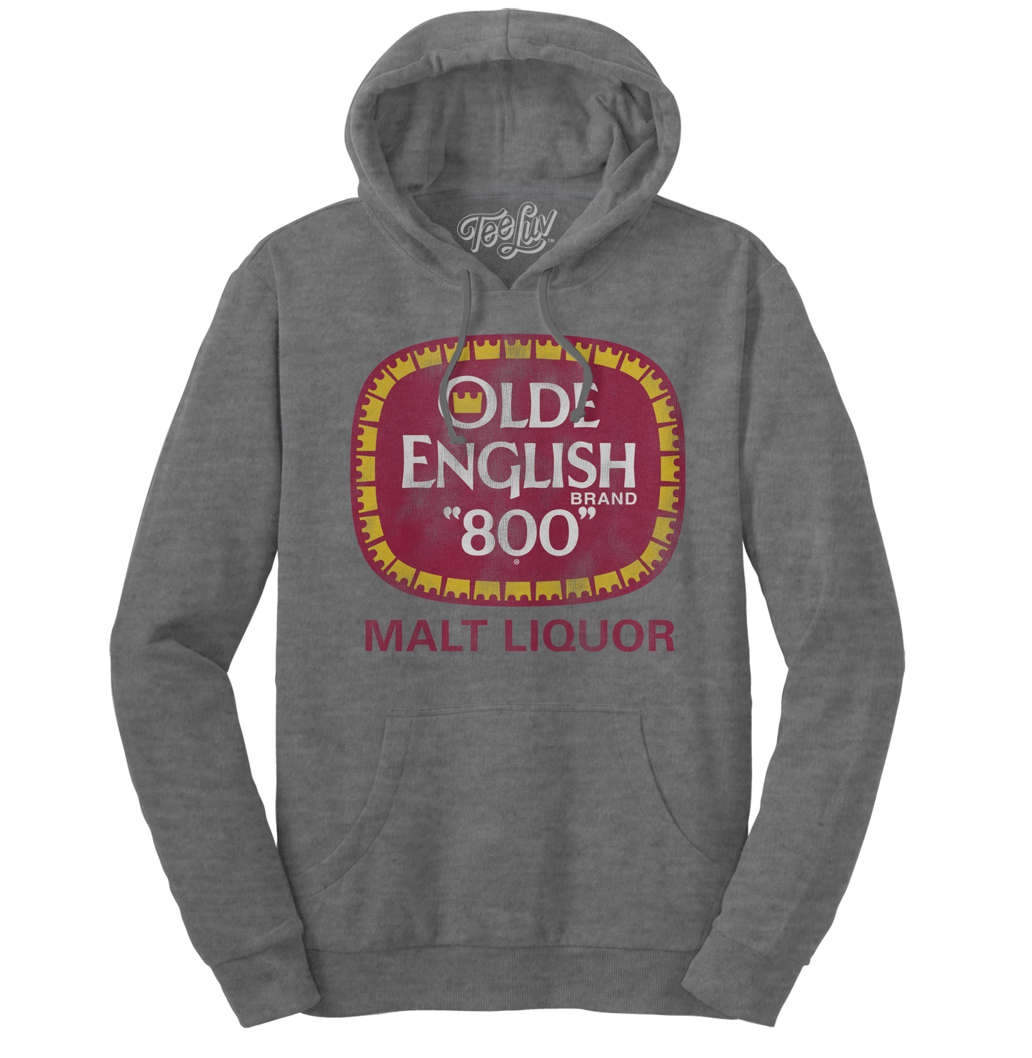 Olde English 800 Malt Liquor Hooded Sweatshirt Hoodie Oxford Gray