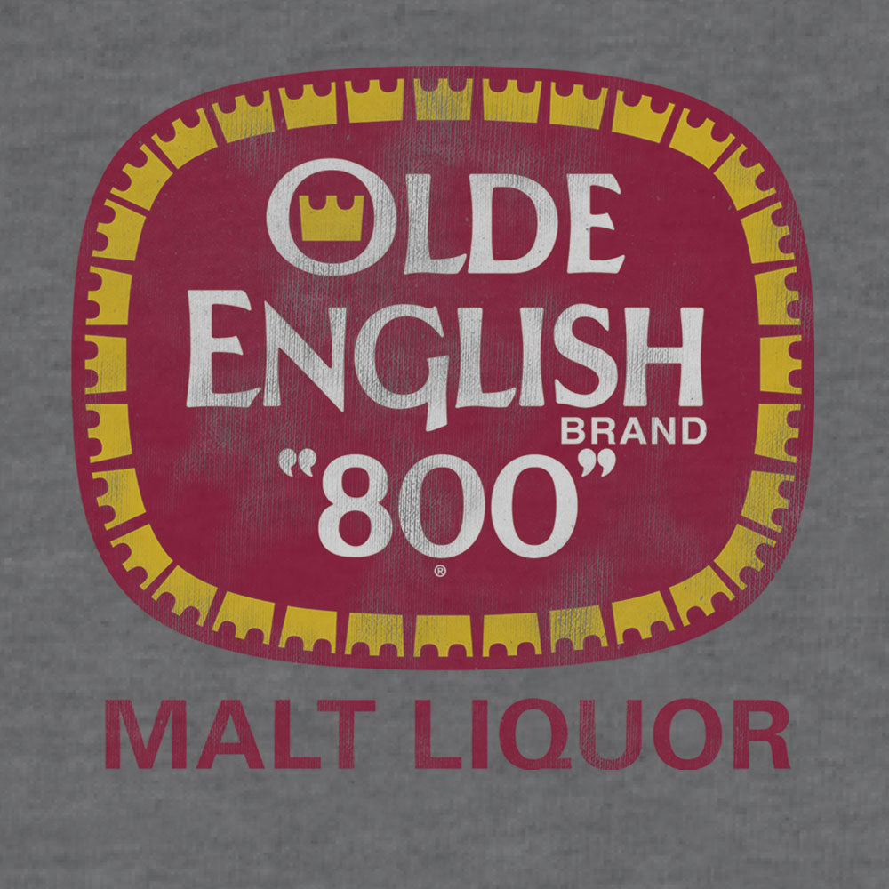 Olde English 800 Malt Liquor Hooded Sweatshirt Hoodie Oxford Gray