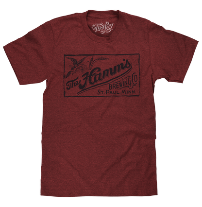 The Hamm's Brewing Company Logo Mens T Shirt Red