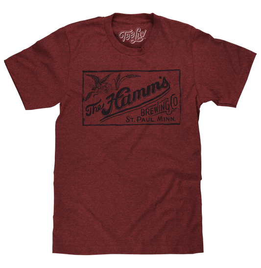 The Hamm's Brewing Company Logo Mens T Shirt Red