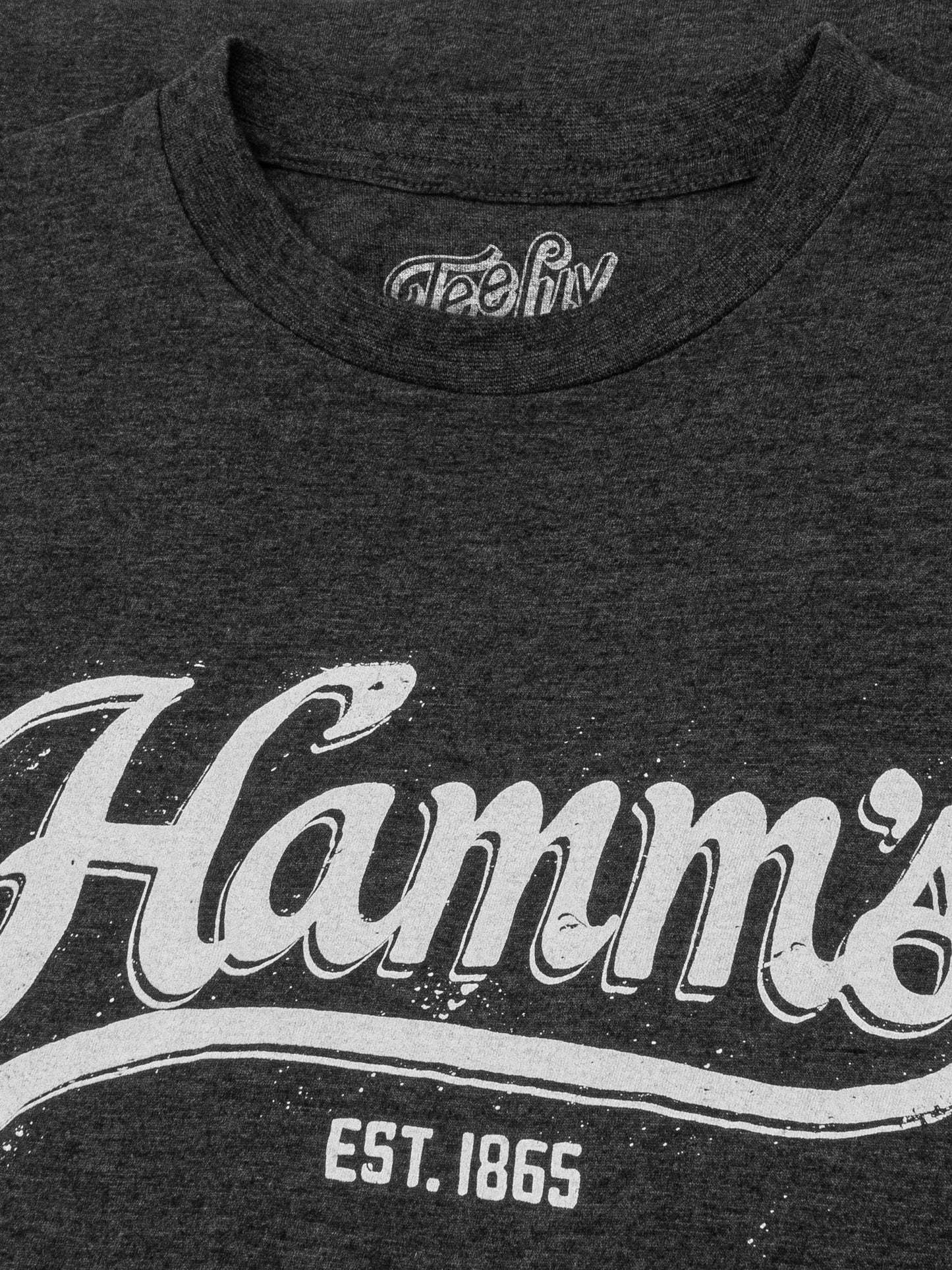Hamm's Established 1865 White Print Mens T Shirt Gray