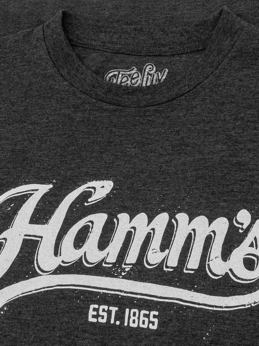 Hamm's Established 1865 White Print Mens T Shirt Gray