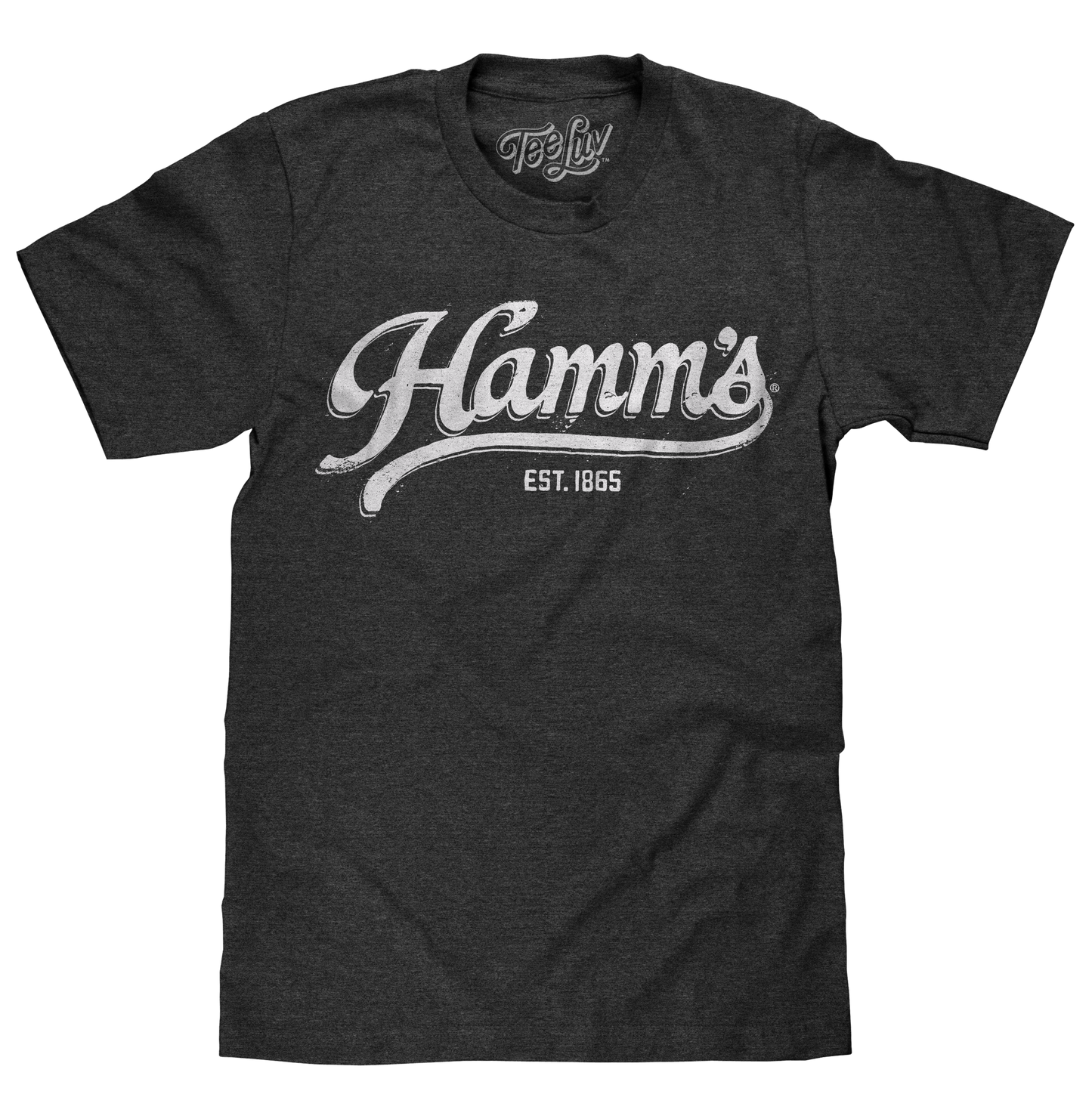 Hamm's Established 1865 White Print Mens T Shirt Gray