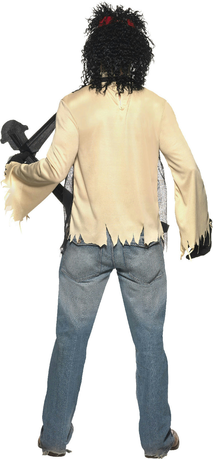 Zombie Rocker Skeleton Adult Dad Costume Bone Guitar and Mask Medium