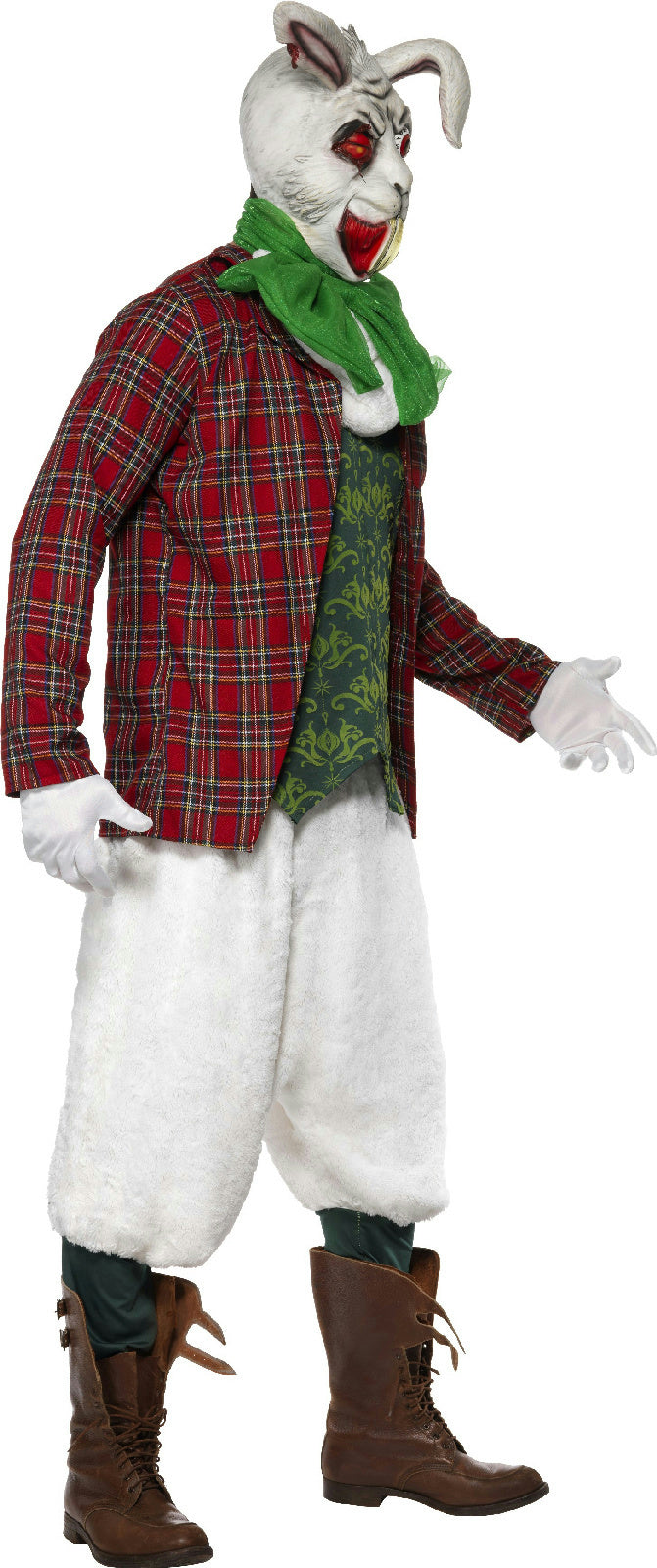Men's Rabid Rabbit Costume Jacket Top Cravat and Trousers With Mask Size Medium