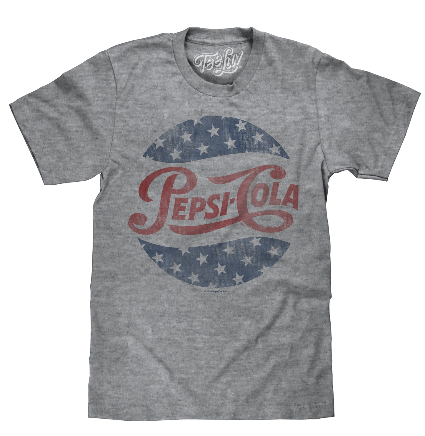 Pepsi Cola Stars Mens T Shirt Gray